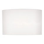 Syracuse White Faux Silk Oval Shade 40cm