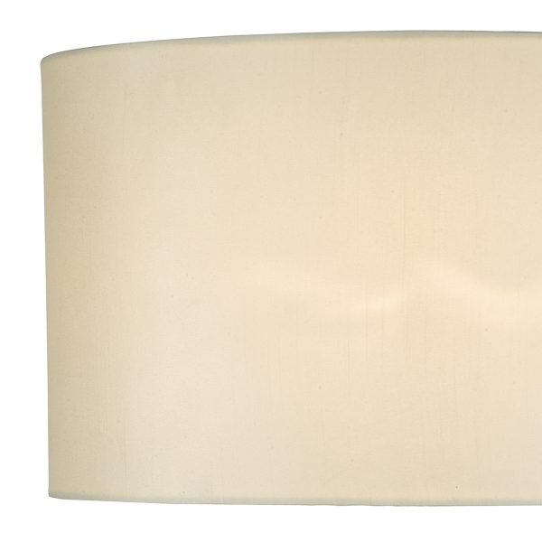 Syracuse White Faux Silk Oval Shade 40cm - Image 2