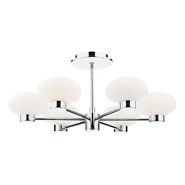 System 6 Light Semi Flush Polished Chrome