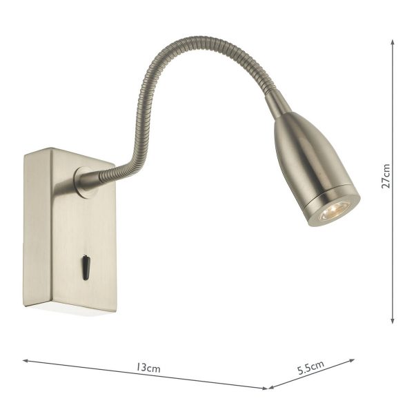 Tadley Wall Light Satin Nickel LED - Image 5
