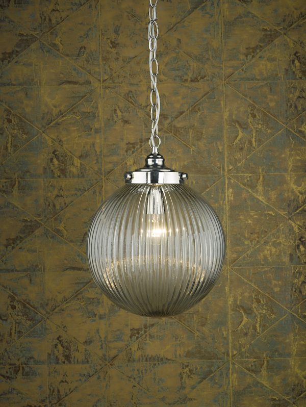 Tamara Pendant Satin Nickel & Ribbed Glass - Image 5