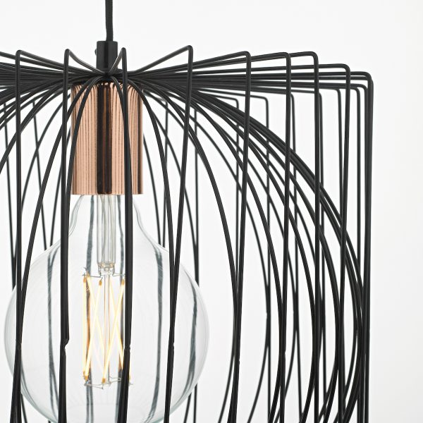 Taplow Pendant Black & Copper - Image 2