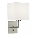 Tibet Wall Bracket Satin Chrome complete with Shade