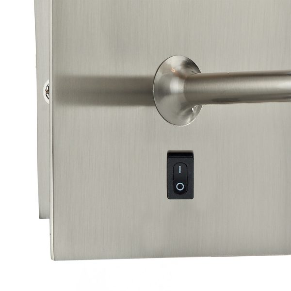 Tibet Wall Bracket Satin Chrome complete with Shade - Image 2