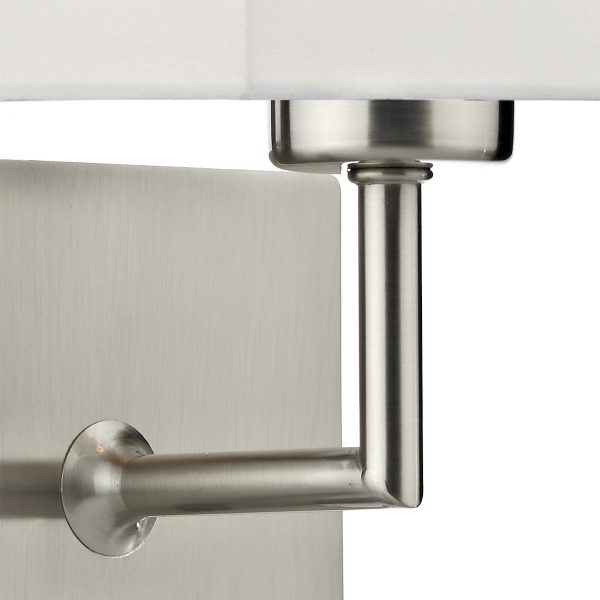 Tibet Wall Bracket Satin Chrome complete with Shade - Image 3