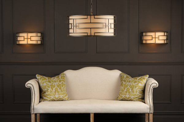 Tumola 2 Light Wall Light Bronze With Shade - Image 2