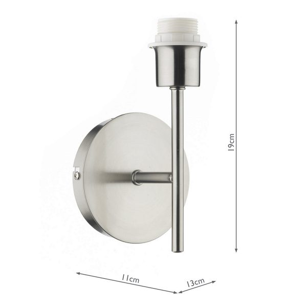 Tuscan Single Wall Bracket Base Only Satin Chrome - Image 5