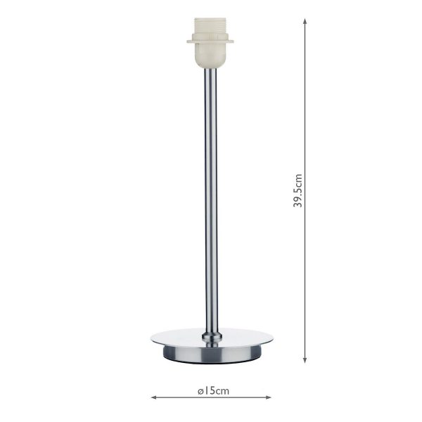 Tuscan Table Lamp Satin Chrome Base Only - Image 4