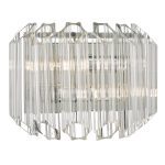 Tuvalu 2 Light Wall Light Glass & Polished Chrome