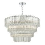 Tuvalu 4 Tier 9 Light Chandelier Crystal & Polished Chrome