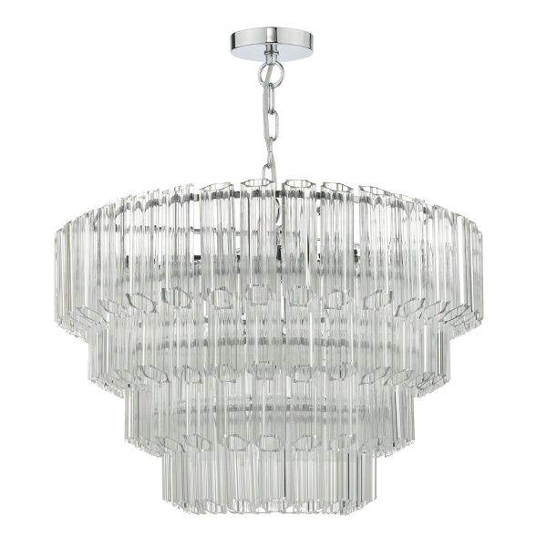 Tuvalu 4 Tier 9 Light Chandelier Crystal & Polished Chrome - Image 2