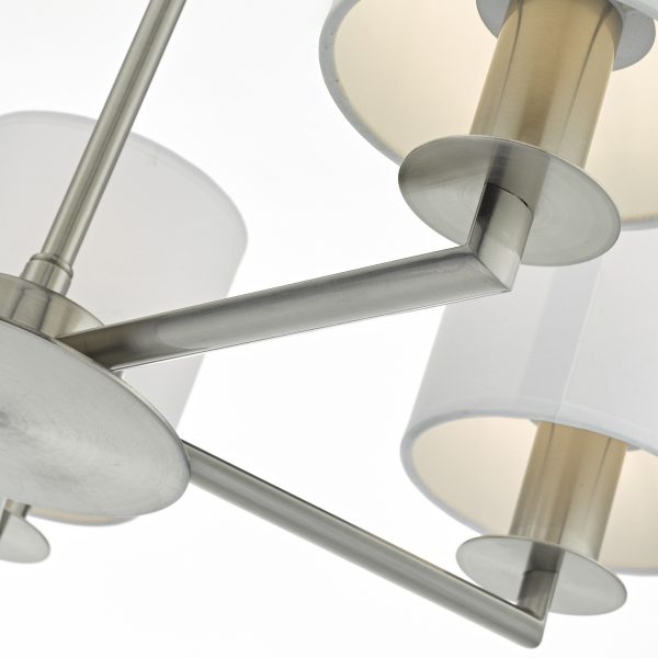Tyler 5lt Pendant Satin Nickel Fitting Only - Image 3