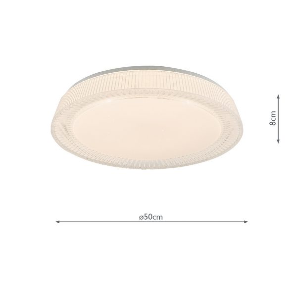 Udell Flush Faceted Acrylic LED - Image 4