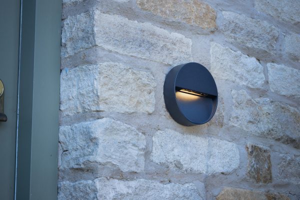 Ugo Outdoor Wall Light Round Eyelid Anthracite IP65 LED - Image 4