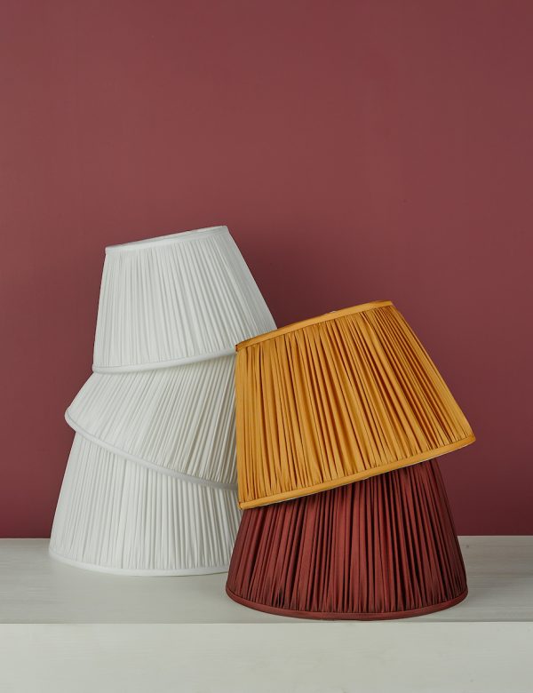 Ulyana Ivory Faux Silk Pleated Shade 35cm - Image 4