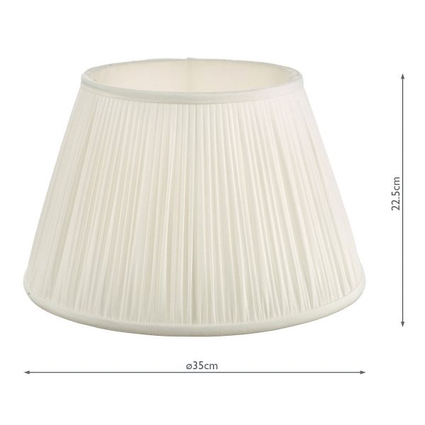 Ulyana Ivory Faux Silk Pleated Shade 35cm - Image 5