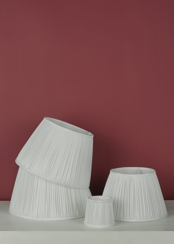 Ulyana Ivory Faux Silk Pleated Shade 45cm - Image 4