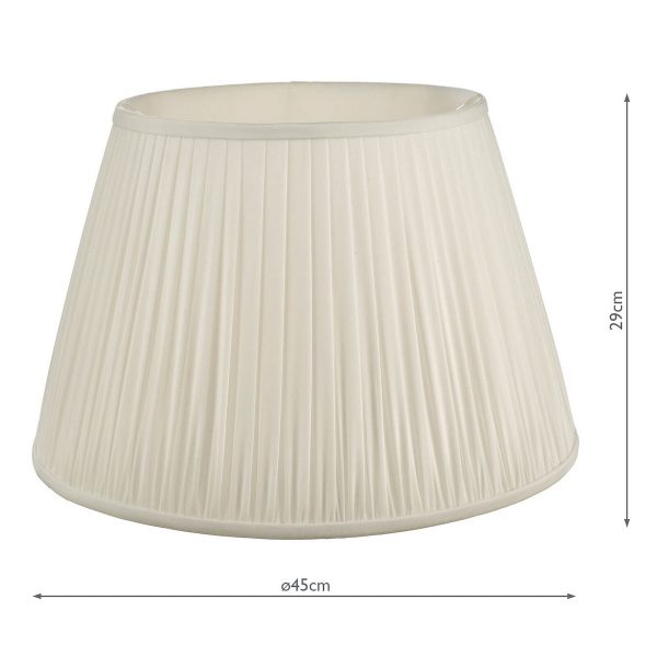 Ulyana Ivory Faux Silk Pleated Shade 45cm - Image 5
