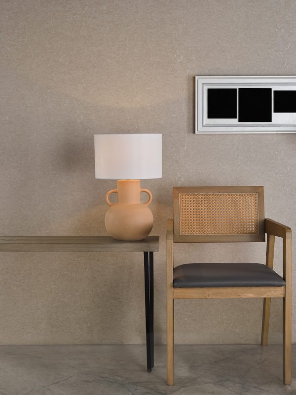 Urn Ceramic Table Lamp Terracotta With Shade - Image 6