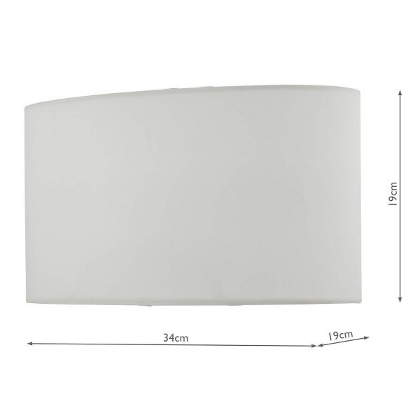 Utara Ivory Faux Silk Oval Shade 34cm - Image 2