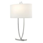 Utara Table Lamp Polished Chrome With Shade