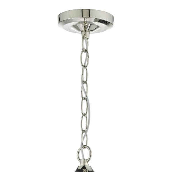 Vanessa 3 Light Pendant Polished Nickel & Glass - Image 4