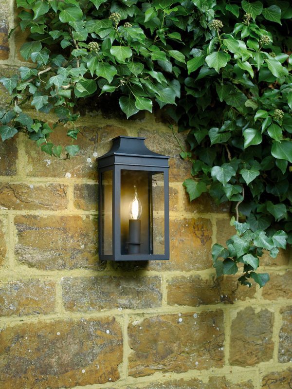 Vapour Coach Lantern Outdoor Wall Light Matt Black IP44 - Image 4