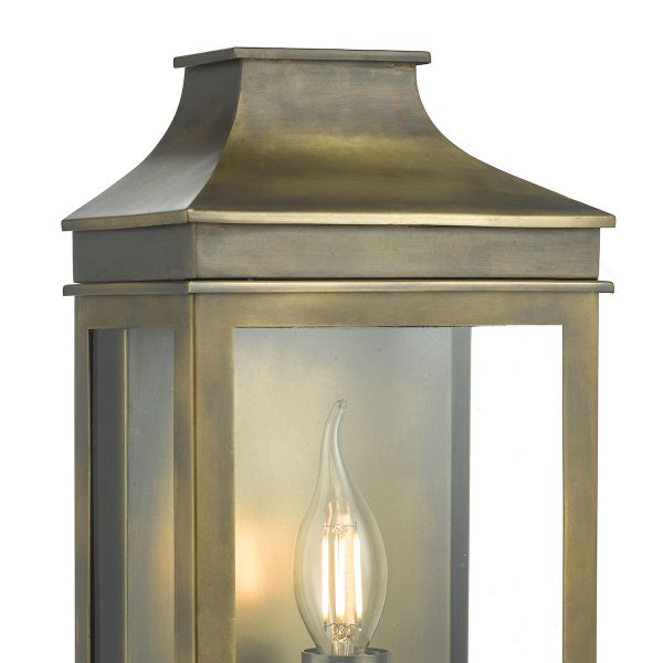 Vapour Coach Lantern Outdoor Wall Light Weathered Brass IP44 - Image 2