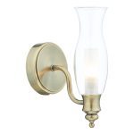 Vestry Bathroom Wall Light Antique Brass IP44