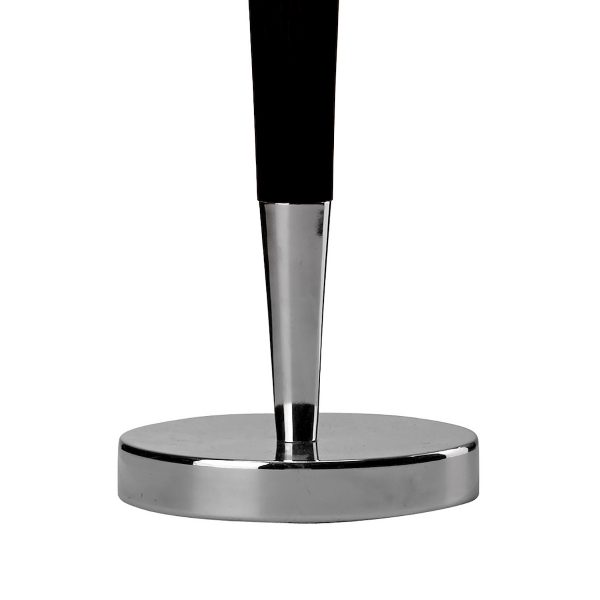 Viking Table Lamp Polished Chrome Black With Shade - Image 2