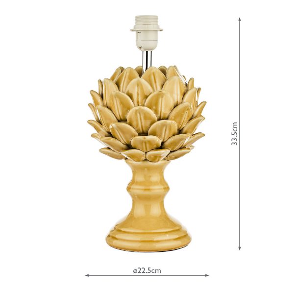Violetta Table Lamp Yellow Ceramic Base Only - Image 5