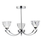 Vito 3 Light Semi Flush Polished Chrome