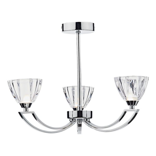 Vito 3 Light Semi Flush Polished Chrome