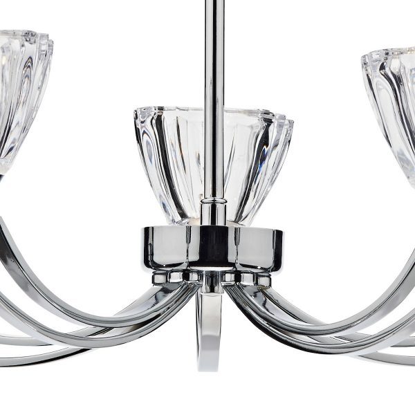 Vito 5 Light Semi Flush Polished Chrome - Image 4