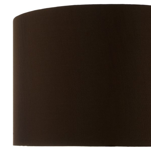 Voyage Brown Faux Silk Drum Shade 38cm - Image 2