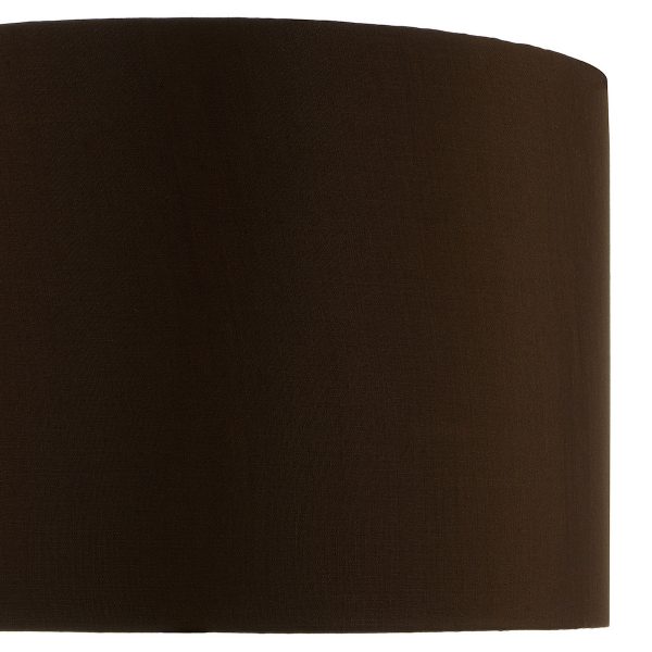 Voyage Brown Faux Silk Drum Shade 38cm - Image 3