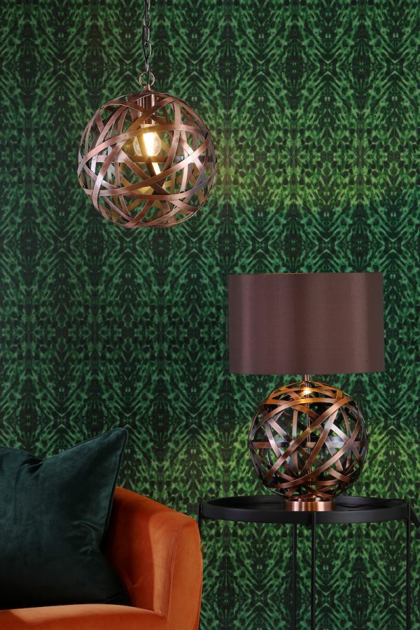 Voyage Table Lamp Antique Copper With Shade - Image 4