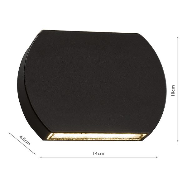 Vulcan Outdoor Wall Light Dark Grey IP44 LED - Image 7