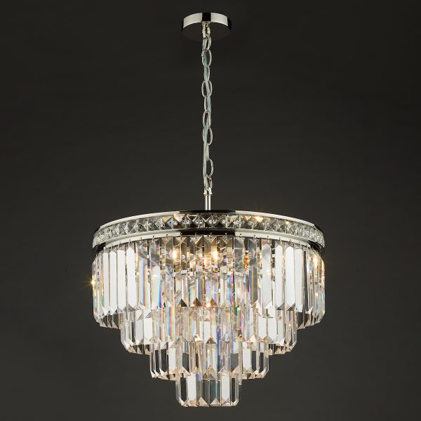 Vyana 4 Light Pendant Polished Nickel Crystal - Image 3