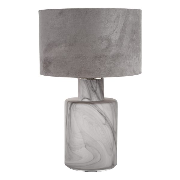 Wanda Table Lamp Smoked Glass With Shade