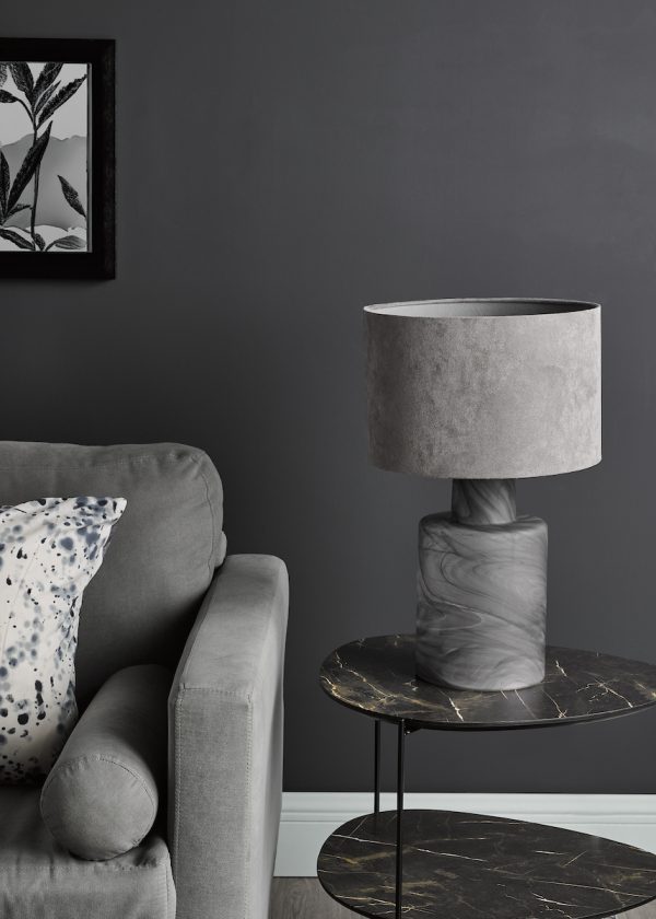 Wanda Table Lamp Smoked Glass With Shade - Image 7