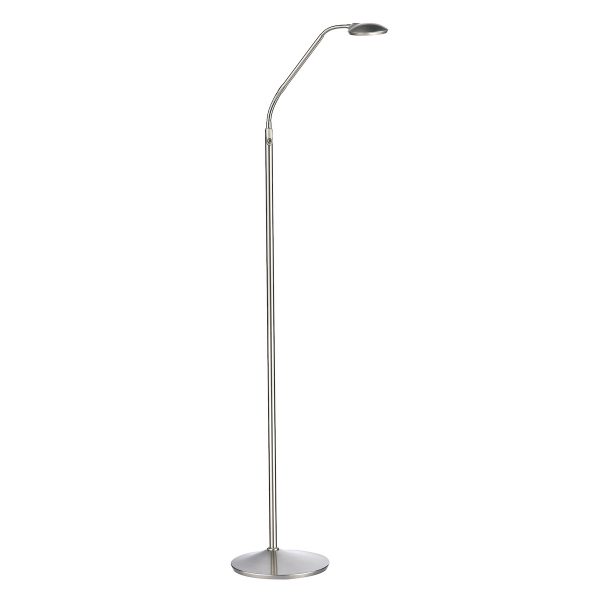 Wellington Task Floor Lamp Satin Chrome LED