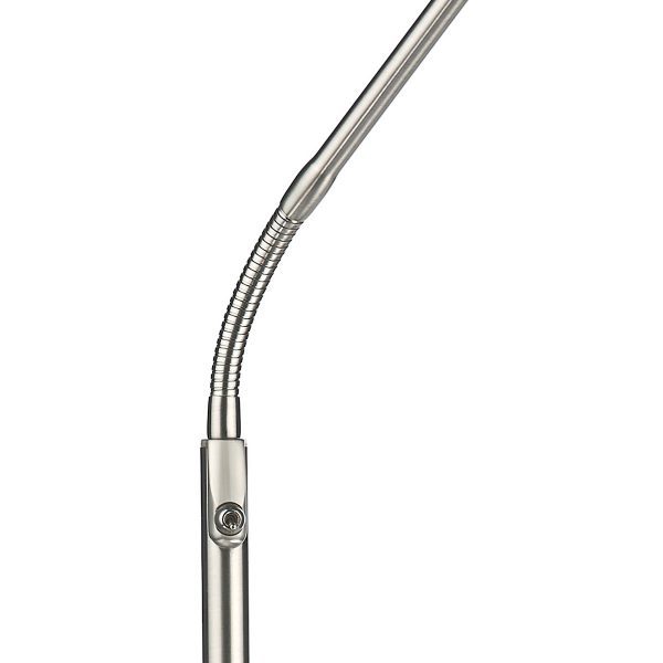 Wellington Task Floor Lamp Satin Chrome LED - Image 3