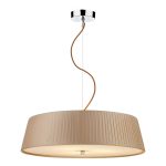 Wheel 3 Light Pendant Taupe Frosted Glass