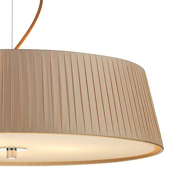 Wheel 3 Light Pendant Taupe Frosted Glass - Image 3