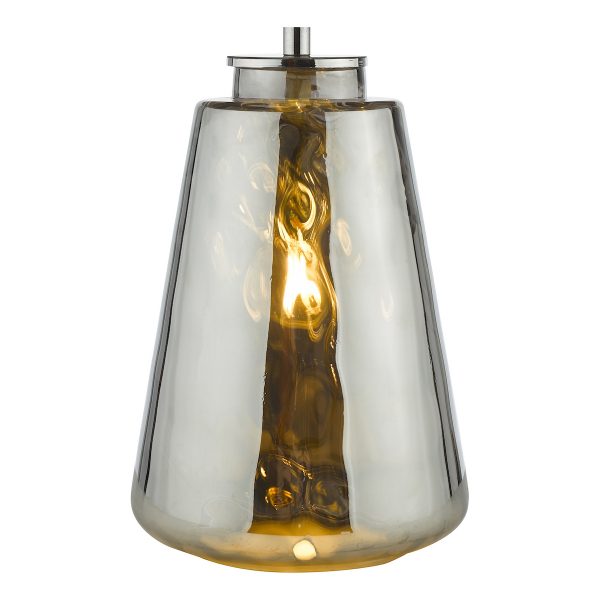 Wycliffe Table Lamp Smoked Glass With Shade - Image 4