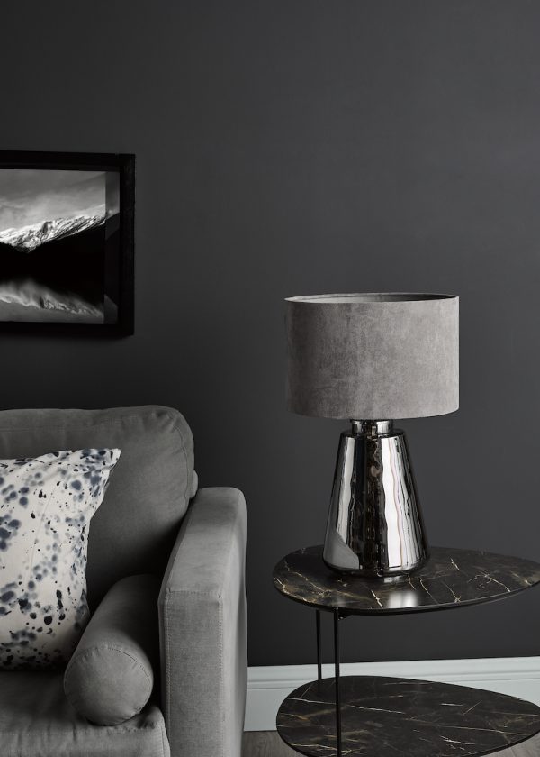 Wycliffe Table Lamp Smoked Glass With Shade - Image 7
