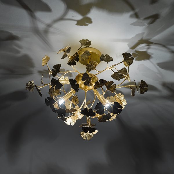 Yadira 4 Light Semi Flush Gold Leaf - Image 5