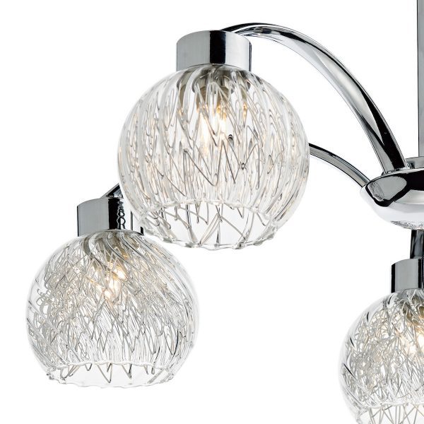 Yasmin 5 Light Semi Flush Polished Chrome - Image 3