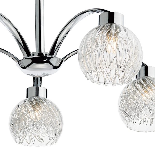 Yasmin 5 Light Semi Flush Polished Chrome - Image 4